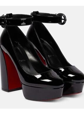 Christian Louboutin Movida Ankle Strap Platform, Sz 39